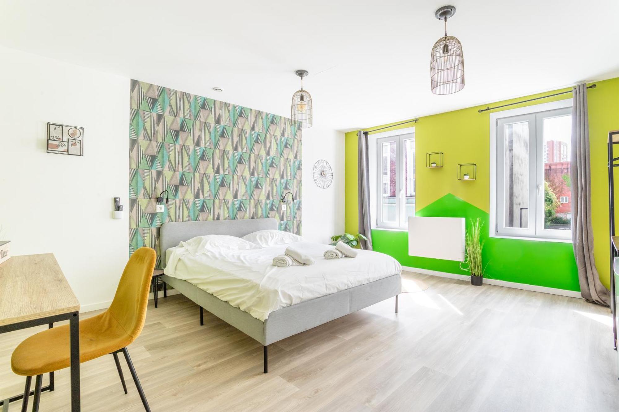 S&K Suite Grande Rue Roubaix - Chambre Spacieuse Et Sdb Privee - Netflix Et Cuisine المظهر الخارجي الصورة
